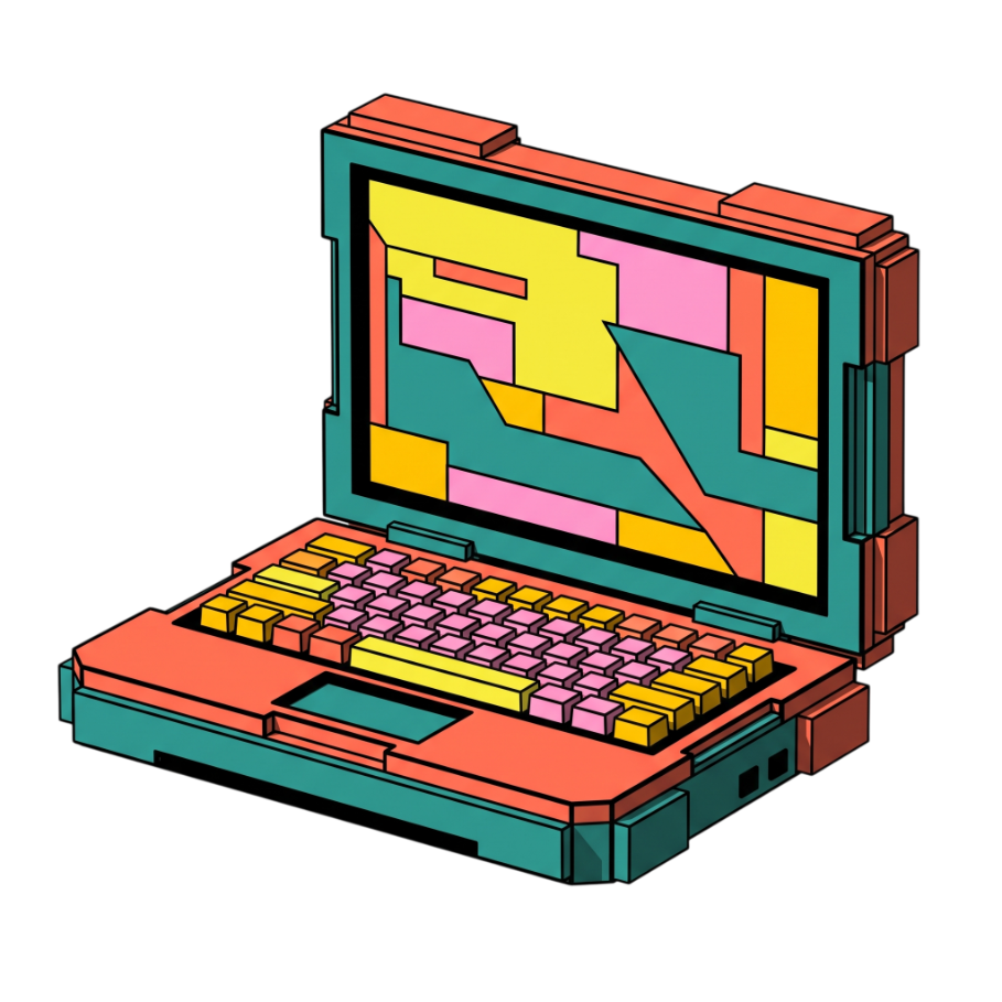 Luminasiti Computer Retro 3D